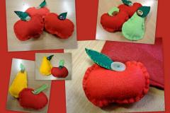 Jablíčka a hrušky z filcu