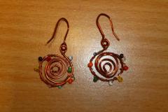Náušnice z drátků