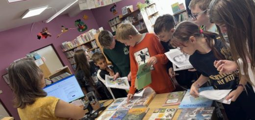 Žáci 6. A v knihovně